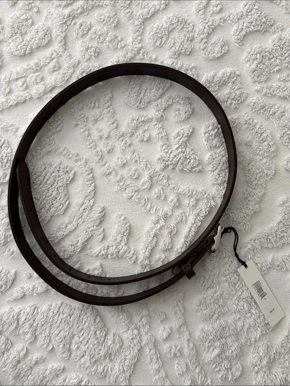 Banana Republic Dark Brown Leather Belt with Silver Buckle